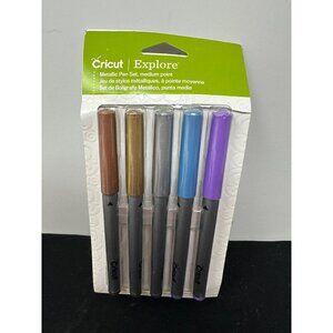 Cricut Explore Metallic Pen Set Medium Point 5 Pack Cricut Machines Package Open